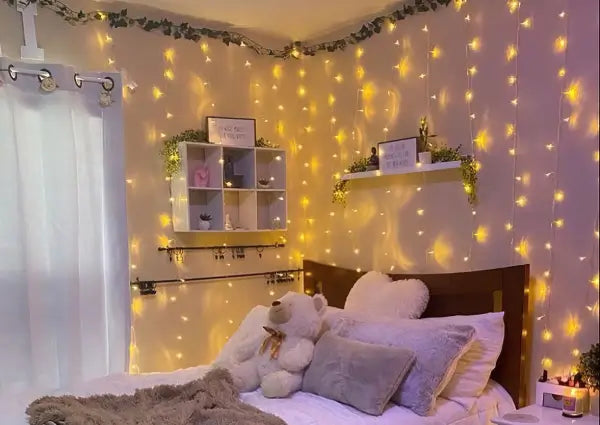 Fairy lights online bedroom design