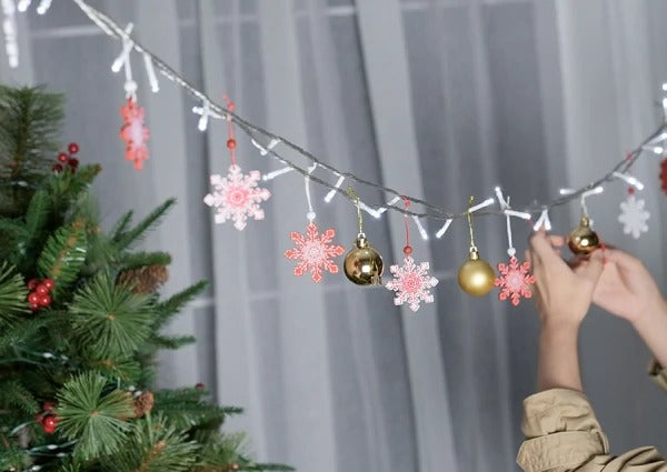 Icicle and Snowflake Cascade Display over Your Christmas Tree