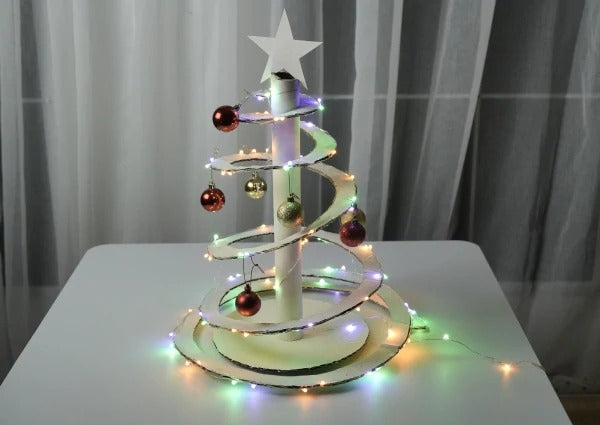 Making Handmade Christmas Trees with the Children
