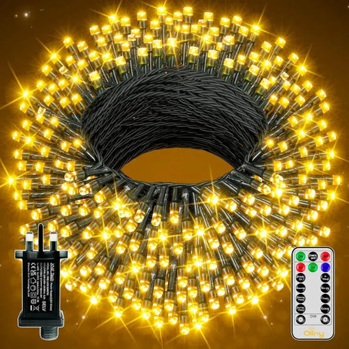 Ollny 1000led 100m warm white christmas tree lights