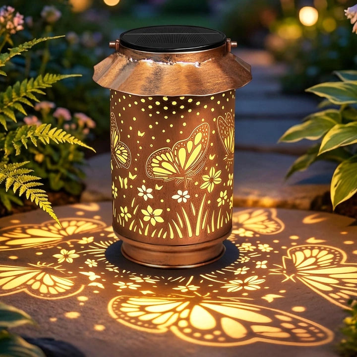 Ollny Butterfly Solar Lanterns, Garden Ornaments for Festoon, Lawn, Yard (IP65 Waterproof)