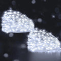 Ollny 100 LED Cool White Fairy Lights for Christmas Tree, Bedroom, Outdoor, Party, Bottle, Wedding (2 Packs, 10m, Battery Operated, IP44 Waterproof)