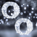 Ollny 50 LED Cool White Fairy Lights for Christmas Tree, Bedroom, Outdoor, Party, Bottle, Wedding (2 Packs, 5m, Battery Operated, IP44 Waterproof)