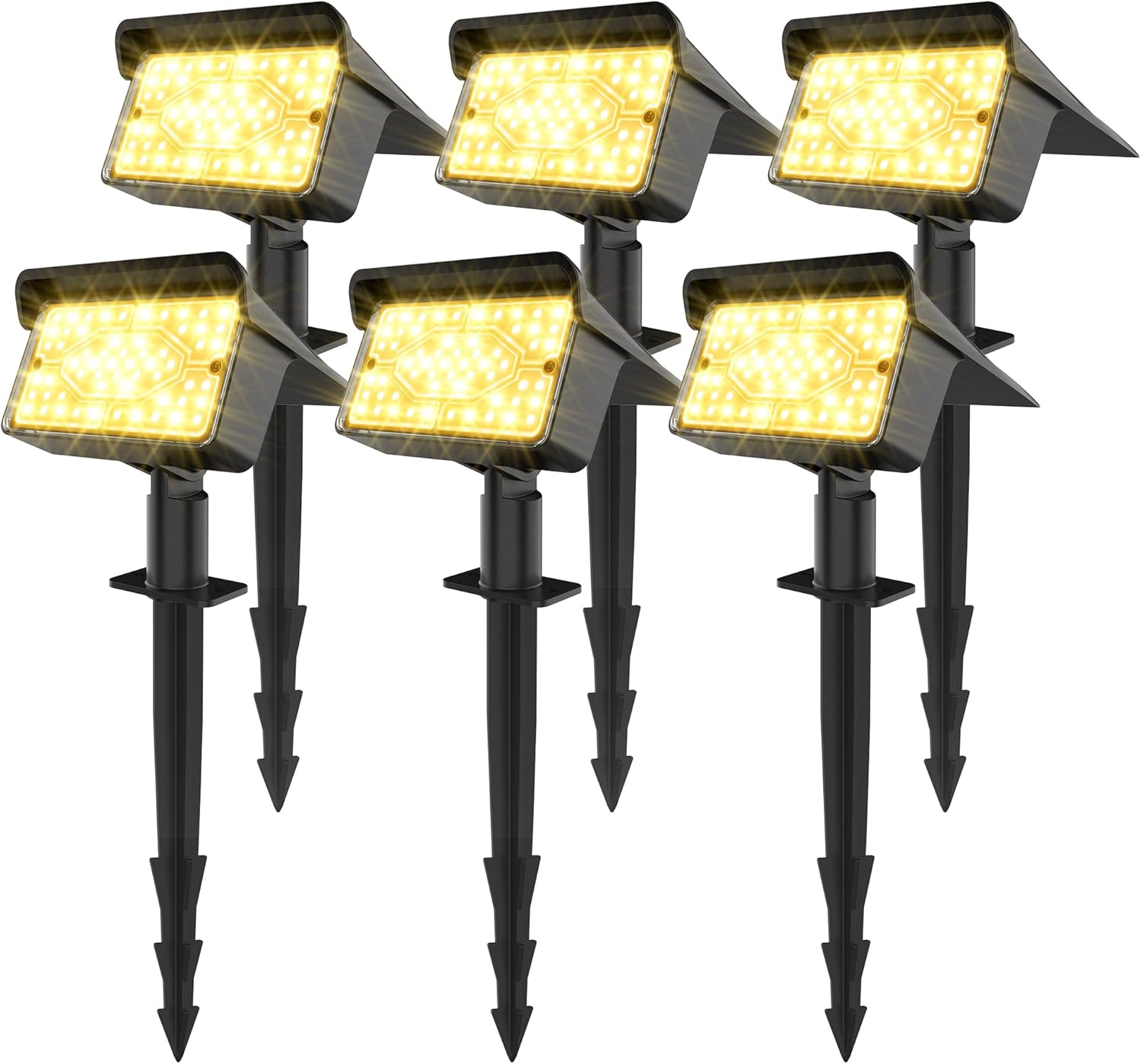 Ollny Solar Spot Lights for Driveway, Garden, Walkway (Warm White, IP65 Waterproof)