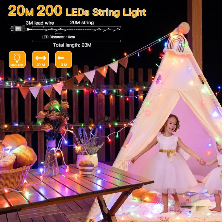 Ollny 200led Christmas tree lights are 20m