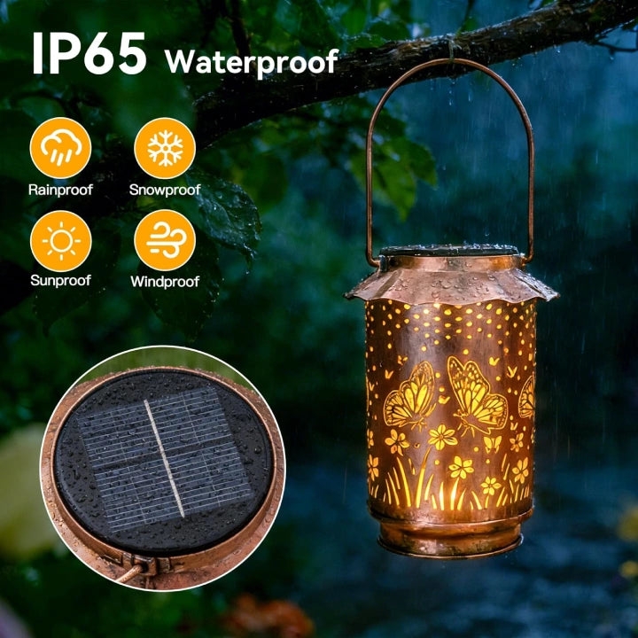 Ollny Butterfly Solar Lanterns, Garden Ornaments for Festoon, Lawn, Yard (IP65 Waterproof)