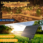 Ollny G40 Outdoor Solar Festoon Lights for Party, Yard, Porch, Gazebo, Pergola 30m (45+2 Bulbs, IP45 Waterproof, 2700k)