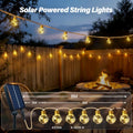 Ollny G50 Solar Festoon Lights for Garden, Gazebo, Festoon (Hemp Rope, 8 Modes, Solar/USB, IP45 Waterproof)
