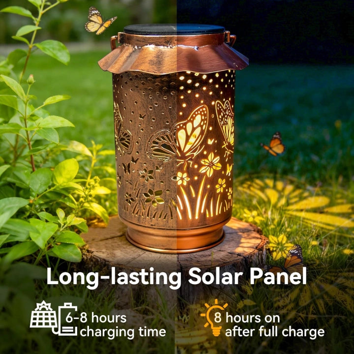 Ollny Butterfly Solar Lanterns, Garden Ornaments for Festoon, Lawn, Yard (IP65 Waterproof)