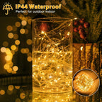 Ollny 150 LEDs 15m Warm White Fairy Lights for DIY, Christmas Tree, Bedroom, Party, Bottle, Wedding(Battery Operated, IP44 Waterproof)
