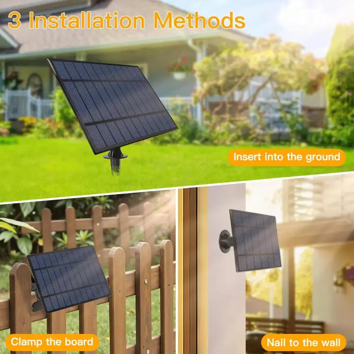 3 solar festoon lights panel installation ways
