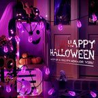 Ollny S17 Halloween Outdoor Festoon Lights Purple and Orange (IP45 Waterproof, 8 Modes, Plug In)