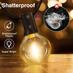 Ollny G40 Outdoor String Lights for Festoon, Garden, Balcony, Gazebo, Pergola (Connectable, IP45 Waterproof, 2700k)