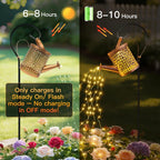 Ollny Beehive Solar Watering Can with Cascading Lights for Outdoor, Yard, Patio, Lawn(Warm White, IP65 Waterproof, 2 Modes)