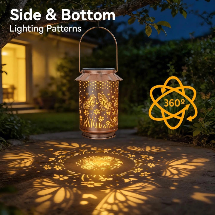 Ollny Butterfly Solar Lanterns, Garden Ornaments for Festoon, Lawn, Yard (IP65 Waterproof)