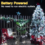 Ollny 100 LED Cool White Fairy Lights for Christmas Tree, Bedroom, Outdoor, Party, Bottle, Wedding (2 Packs, 10m, Battery Operated, IP44 Waterproof)
