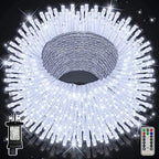 Ollny 500 LED 50m Cool White Fairy Lights (Memory Function, 8 Modes, IP44 Waterproof)