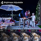 Ollny 500 LED 50m Cool White Fairy Lights (Memory Function, 8 Modes, IP44 Waterproof)