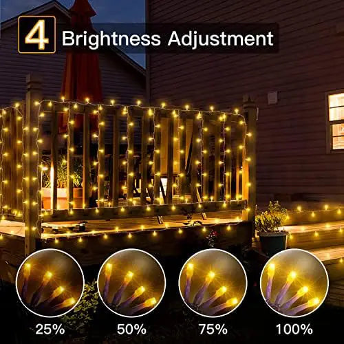 Ollny 500 LED 50m Warm White Fairy Lights (Warm White, Memory Function, 8 Modes, IP44 Waterproof)