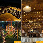 Ollny 500 LED 50m Warm White Fairy Lights (Warm White, Memory Function, 8 Modes, IP44 Waterproof)