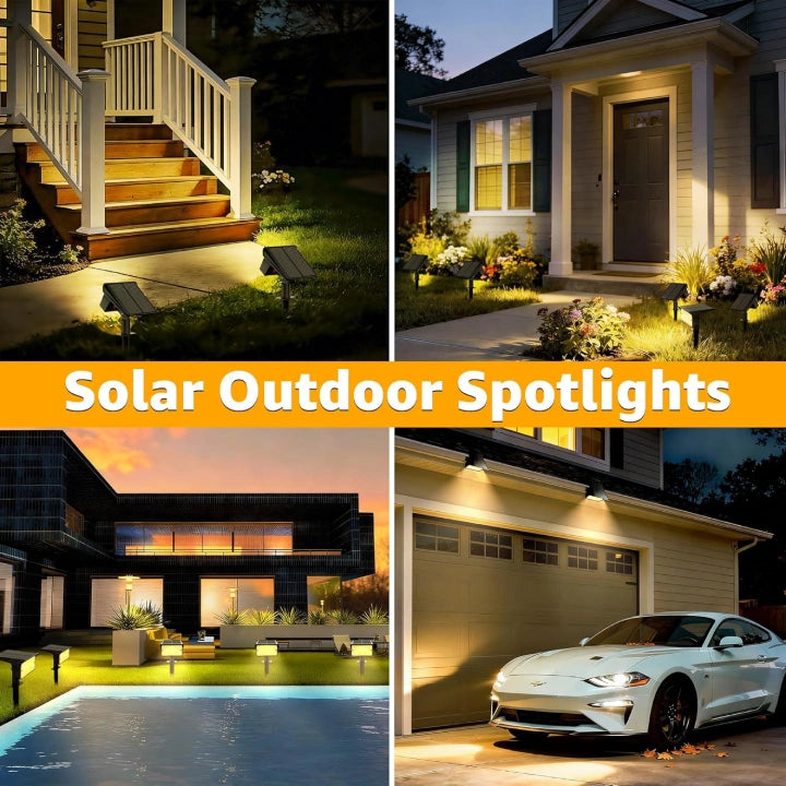 Ollny Solar Spot Lights for Driveway, Garden, Walkway (Warm White, IP65 Waterproof)