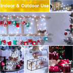 Ollny 100 LED Cool White Fairy Lights for Christmas Tree, Bedroom, Outdoor, Party, Bottle, Wedding (2 Packs, 10m, Battery Operated, IP44 Waterproof)