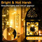 Ollny 150 LEDs 15m Warm White Fairy Lights for DIY, Christmas Tree, Bedroom, Party, Bottle, Wedding(Battery Operated, IP44 Waterproof)