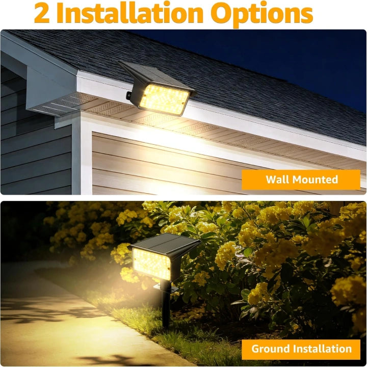 Ollny Solar Spot Lights for Driveway, Garden, Walkway (Warm White, IP65 Waterproof)