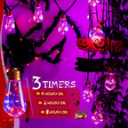 Ollny S17 Halloween Outdoor Festoon Lights Purple and Orange (IP45 Waterproof, 8 Modes, Plug In)