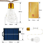 Ollny Outdoor Solar Festoon Lights for Garden, Outside, Gazebo, Patio, Party (ES Bulbs, Hemp Rope, USB, 8 Modes, IP45 Waterproof, 2700k)