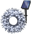 Ollny 200 LED Cool White Solar Fairy Lights 20m(Green Cable, Solar Power, 8 Modes)