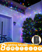 Ollny 200 LED Multicolor Solar Fairy Lights 20m(Green Cable, Solar Power, 8 Modes)