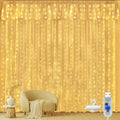 Ollny 300 LED 3m*3m USB Curtain Fairy Lights With Hooks Warm White
