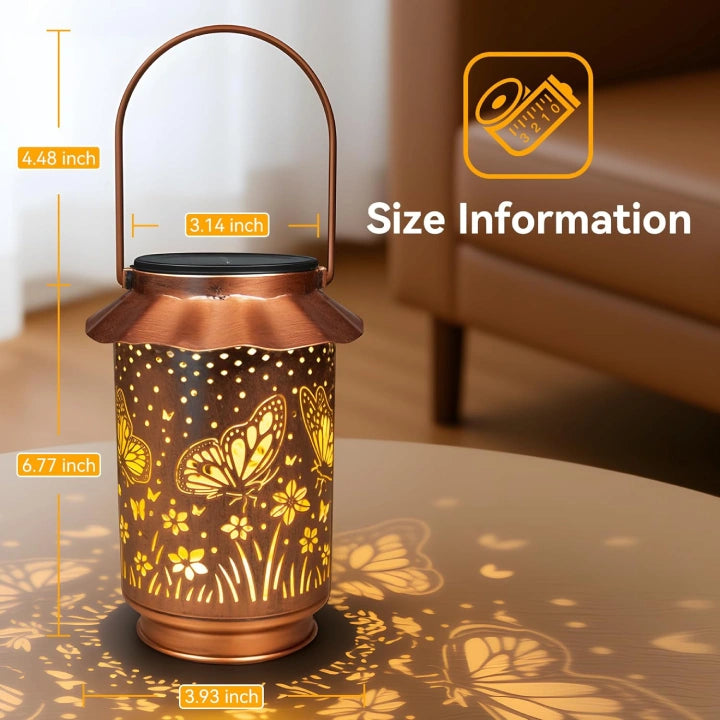Ollny Butterfly Solar Lanterns, Garden Ornaments for Festoon, Lawn, Yard (IP65 Waterproof)
