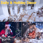 Ollny 50 LED Cool White Fairy Lights for Christmas Tree, Bedroom, Outdoor, Party, Bottle, Wedding (2 Packs, 5m, Battery Operated, IP44 Waterproof)