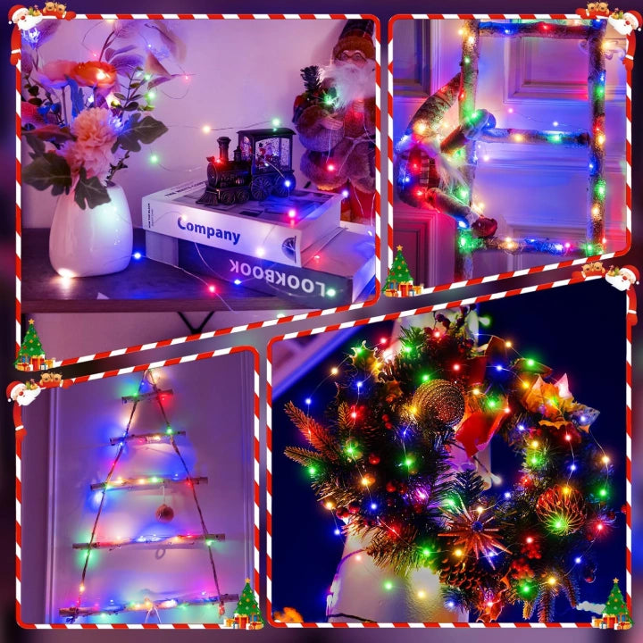 Ollny 100 LEDs 10m Multicolour Fairy Lights for DIY, Party, Bedroom, Wedding, Anniversary, Birthday(Battery Operated, IP44 Waterproof)