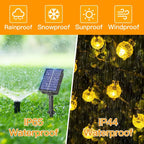 Ollny Warm White Globe Solar Garden Lights(Green Cable, Solar Power, 8 Modes)