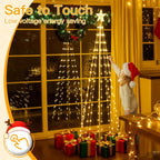 Ollny Christmas Tree Lights with Star Topper Warm White 1.8m 170 LED (IP67 Waterproof, 8 Modes)