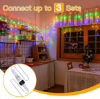 Ollny 400 LED 10m Outdoor Icicle Lights (Multicolor, Clear Cable, Plug in, 8 Modes)