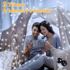 Ollny 100 LED 10m Cool White Fairy Lights (Cool White, Memory Function, 8 Modes, IP44 Waterproof)