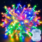 Ollny Multicolor Fairy Lights (Clear Cable, IP44 Waterproof, Battery Powered, 8 Modes)