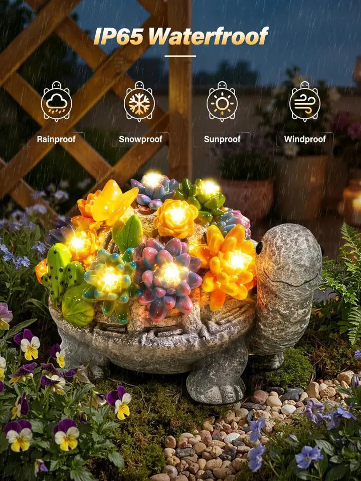Ollny Solar Garden Lights Turtle Garden Ornaments for Mum Gifts Housewarming Gift