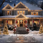 Ollny Smart RGB+W Christmas Fairy Lights 200 LEDs 20m (App Control, 16M Colors, Music Sync)