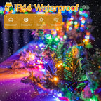 Ollny 1500 LED 22.5m Multicolour Christmas Cluster Lights (Green Cable, Plug in, 8 Modes)