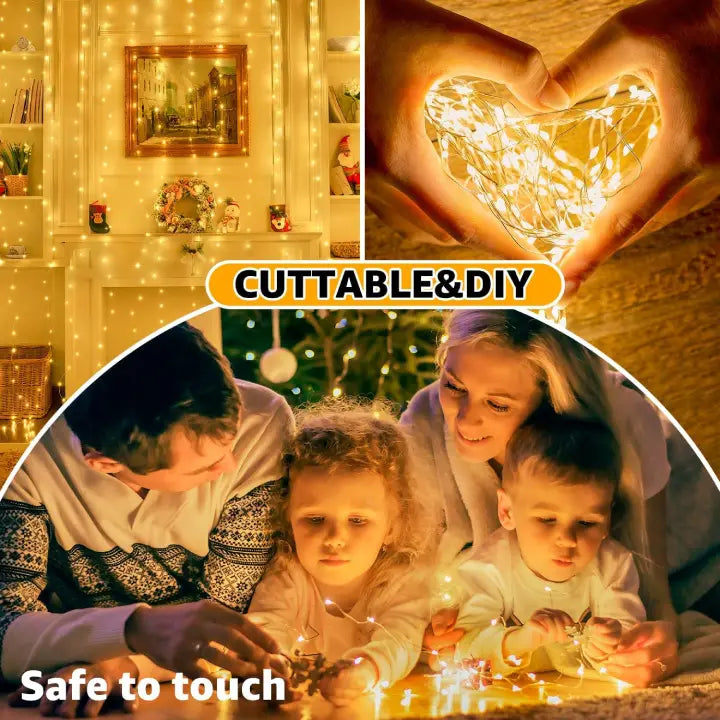Ollny 300 LED 3m*3m USB Curtain Fairy Lights With Hooks Warm White