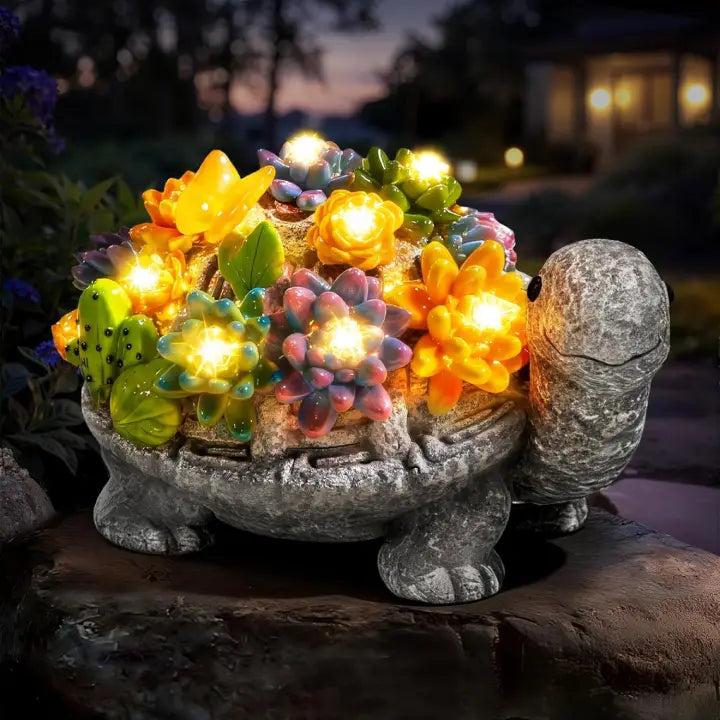 Ollny Solar Garden Lights Turtle Garden Ornaments for Mum Gifts Housewarming Gift