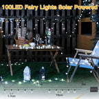 Ollny Cool White Globe Solar Lights(Green Cable, Solar Power, 8 Modes)