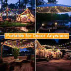 Ollny Multicolor Globe Solar Lights (Green Cable, Solar Power, 8 Modes)