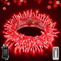 Ollny 100 LEDs 10m Halloween Red String Lights (Clear Cable, 8 Modes)