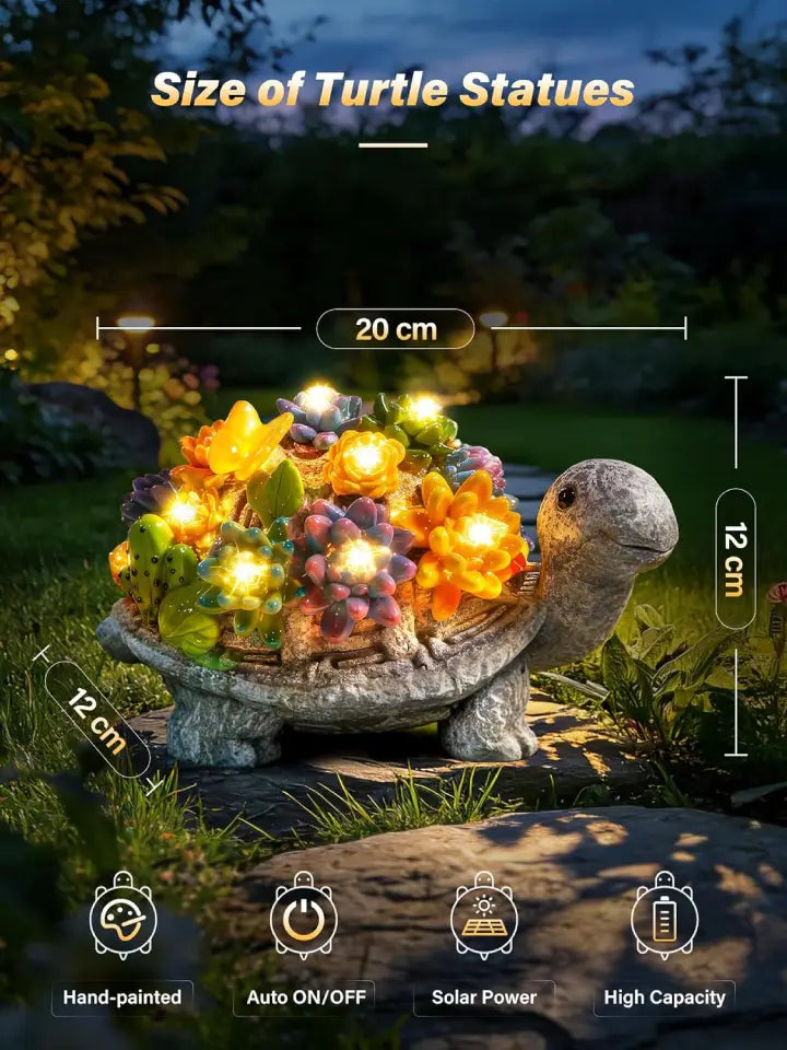 Ollny Solar Garden Lights Turtle Garden Ornaments for Mum Gifts Housewarming Gift